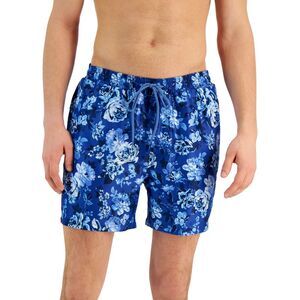 Men's Roscoe Quick-Dry Floral-Print 5" Swim Trunks